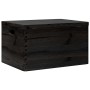 Caja de madera con tapa y asas madera maciza pino 40x30x23 cm von , Aufbewahrungskörbe - Ref: Foro24-4017398, Preis: 47,29 €,...