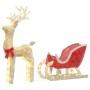 Decoración navideña reno y trineo 100 LED blanco cálido von , Weihnachtsbeleuchtung - Ref: Foro24-4019492, Preis: 129,54 €, R...