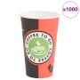 Tazas de café de papel 1000 uds 16oz 400ml rojo y negro by , Disposable cups - Ref: Foro24-4102789, Price: 76,25 €, Discount: %