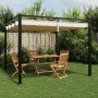 Cenador de jardín con techo retráctil acero crema 3x3 m von , Zelte und Pavillons - Ref: Foro24-4003960, Preis: 393,27 €, Rab...