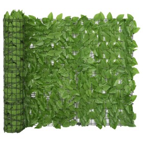 Balcony awning with green leaves 400x100 cm by vidaXL, Umbrellas - Ref: Foro24-315500, Price: 42,76 €, Discount: %