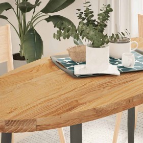 Tablero de mesa ovalado madera maciza de roble 140x60x4 cm by , Table tops - Ref: Foro24-4009052, Price: 178,62 €, Discount: %