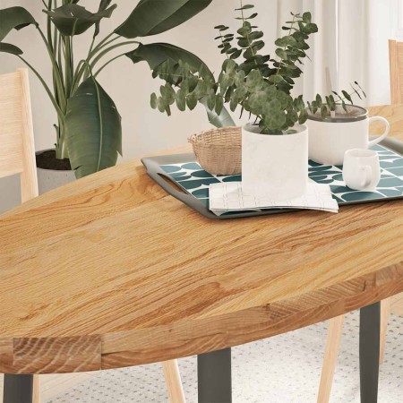 Tablero de mesa ovalado madera maciza de roble 140x60x4 cm by , Table tops - Ref: Foro24-4009052, Price: 178,62 €, Discount: %
