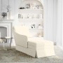 Chaise longue respaldo reposabrazos derecho terciopelo crema by , Daybeds - Ref: Foro24-4009789, Price: 149,31 €, Discount: %
