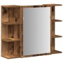 Armario de espejo de baño contrachapada envejecida 80x20,5x64cm by , bathroom vanities - Ref: Foro24-856036, Price: 84,70 €, ...