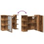 Armario de espejo de baño contrachapada envejecida 80x20,5x64cm by , bathroom vanities - Ref: Foro24-856036, Price: 84,70 €, ...