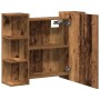 Armario de espejo de baño contrachapada envejecida 80x20,5x64cm by , bathroom vanities - Ref: Foro24-856036, Price: 84,70 €, ...