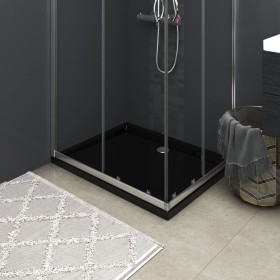 Plato de ducha rectangular negro ABS 70x90 cm