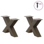 Patas de mesa centro forma X 2uds acero natural 50x(30-31) cm von , Tischbeine - Ref: Foro24-4012939, Preis: 76,57 €, Rabatt: %