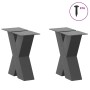 Patas de mesa centro forma X 2uds acero antracita 30x(30-31) cm by , Table legs - Ref: Foro24-4012930, Price: 76,44 €, Discou...