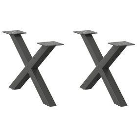 Patas de mesa centro forma X 2uds acero antracita 60x(30-31) cm by , Table legs - Ref: Foro24-4012882, Price: 63,78 €, Discou...