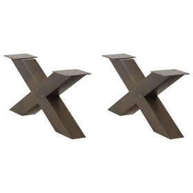 Patas de mesa centro forma X 2uds acero natural 70x(30-31) cm by , Table legs - Ref: Foro24-4012947, Price: 90,04 €, Discount: %