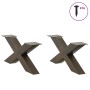Patas de mesa centro forma X 2uds acero natural 70x(30-31) cm de , Patas para mesas - Ref: Foro24-4012947, Precio: 84,74 €, D...