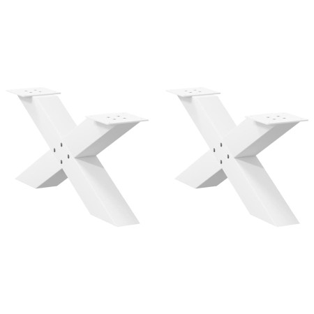 Patas de mesa de centro forma X 2uds acero blanco 70x(30-31) cm by , Table legs - Ref: Foro24-4012945, Price: 86,99 €, Discou...