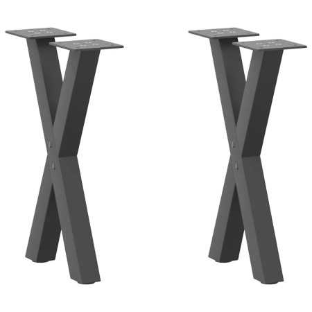 Patas para mesa de centro en forma de X 2 uds antracita acero von , Tischbeine - Ref: Foro24-4012894, Preis: 51,22 €, Rabatt: %