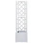 Arriate con enrejado y sistema de riego automático blanco de vidaXL, Maceteros y jardineras - Ref: Foro24-313963, Precio: 116...