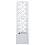 Arriate con enrejado y sistema de riego automático blanco de vidaXL, Maceteros y jardineras - Ref: Foro24-313963, Precio: 96,...