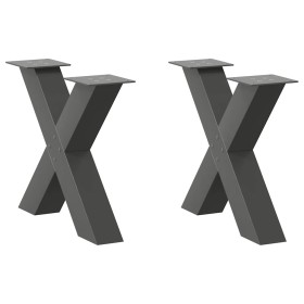 Patas para mesa de centro en forma de X 2 uds antracita acero von , Tischbeine - Ref: Foro24-4012958, Preis: 90,21 €, Rabatt: %