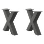 Patas para mesa de centro en forma de X 2 uds antracita acero by , Table legs - Ref: Foro24-4012958, Price: 90,21 €, Discount: %