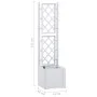 Garden bed with white trellis and automatic irrigation system by vidaXL, Pots and planters - Ref: Foro24-313963, Price: 116,8...
