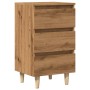 Mesita de noche madera de ingeniería roble artisan 40x35x69 cm by , Nightstands - Ref: Foro24-856422, Price: 71,93 €, Discoun...