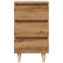 Mesita de noche madera de ingeniería roble artisan 40x35x69 cm by , Nightstands - Ref: Foro24-856422, Price: 71,93 €, Discoun...