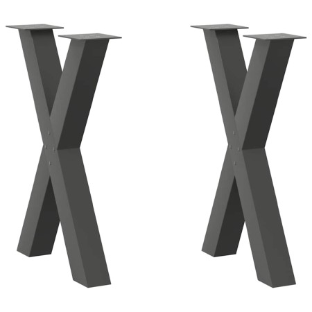 Patas para mesa comedor forma X 2uds antracita 50x(72-73) cm de , Patas para mesas - Ref: Foro24-4012970, Precio: 102,89 €, D...