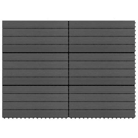 Verandafliesen 6 Stk. WPC schwarz 60x30 cm 1,08 m² von vidaXL, Böden und Teppiche - Ref: Foro24-149029, Preis: 67,25 €, Rabat...