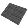 Porch tiles 6 pcs WPC black 60x30 cm 1.08 m² by vidaXL, Floors and carpets - Ref: Foro24-149029, Price: 71,80 €, Discount: %