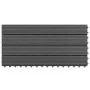 Porch tiles 6 pcs WPC black 60x30 cm 1.08 m² by vidaXL, Floors and carpets - Ref: Foro24-149029, Price: 71,80 €, Discount: %
