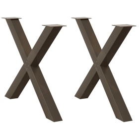 Patas para mesa comedor forma X 2uds acero natural 90x(72-73)cm by , Table legs - Ref: Foro24-4012987, Price: 116,60 €, Disco...