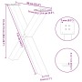 Patas para mesa comedor forma X 2uds acero natural 90x(72-73)cm by , Table legs - Ref: Foro24-4012987, Price: 116,60 €, Disco...