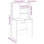Tocador con espejo envejecida 74,5x40x141 cm by , Tables - Ref: Foro24-857007, Price: 90,34 €, Discount: %