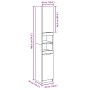 Armario de baño madera ingeniería roble artisan 32x34x188,5 cm von , Badezimmerwaschtische - Ref: Foro24-856944, Preis: 94,66...