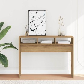 Mesa consola madera de ingeniería roble artesanal 105x30x80 cm by , Side tables - Ref: Foro24-856623, Price: 56,75 €, Discoun...