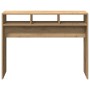 Mesa consola madera de ingeniería roble artesanal 105x30x80 cm