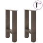 Patas para mesa de centro de acero natural 2 uds 38x(42-43) cm by , Table legs - Ref: Foro24-4013279, Price: 55,26 €, Discoun...
