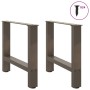 Patas para mesa de centro de acero natural 2 uds 60x(42-43) cm de , Patas para mesas - Ref: Foro24-4013287, Precio: 62,98 €, ...