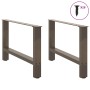 Patas para mesa de centro de acero natural 2 uds 70x(42-43) cm de , Patas para mesas - Ref: Foro24-4013291, Precio: 75,50 €, ...