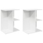 Mesitas de noche 2 uds madera de ingeniería blanco 46,5x29x61cm by , Nightstands - Ref: Foro24-858651, Price: 53,92 €, Discou...