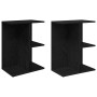 Mesitas de noche 2 uds madera de ingeniería roble negro by , Nightstands - Ref: Foro24-858653, Price: 55,28 €, Discount: %