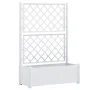 Planter with white PP trellis 100x43x142 cm by vidaXL, Pots and planters - Ref: Foro24-313983, Price: 136,32 €, Discount: %