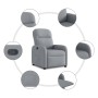 Sillón reclinable de tela gris claro by , Armchairs - Ref: Foro24-4015522, Price: 197,50 €, Discount: %