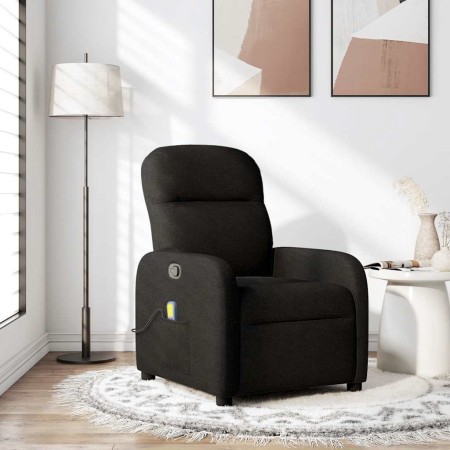 Sillón reclinable de masaje de tela negro by , Armchairs - Ref: Foro24-4015534, Price: 202,48 €, Discount: %