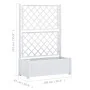 Jardinera con enrejado PP blanca 100x43x142 cm de vidaXL, Maceteros y jardineras - Ref: Foro24-313983, Precio: 130,60 €, Desc...