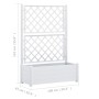 Pflanzgefäß mit weißem PP-Gitter 100x43x142 cm von vidaXL, Töpfe und Pflanzgefäße - Ref: Foro24-313983, Preis: 130,60 €, Raba...