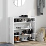 Mueble zapatero madera contrachapada blanco 80x25x81 cm de , Zapateros y organizadores de calzado - Ref: Foro24-859905, Preci...