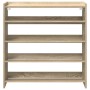 Mueble zapatero madera contrachapada roble sonoma 80x25x81 cm de , Zapateros y organizadores de calzado - Ref: Foro24-859907,...