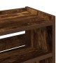 Zapatero madera contrachapada roble ahumado 60x25x81 cm de , Zapateros y organizadores de calzado - Ref: Foro24-859882, Preci...