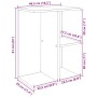 Mesita de noche madera de ingeniería ahumado roble 46,5x29x61cm by , Nightstands - Ref: Foro24-858658, Price: 32,90 €, Discou...